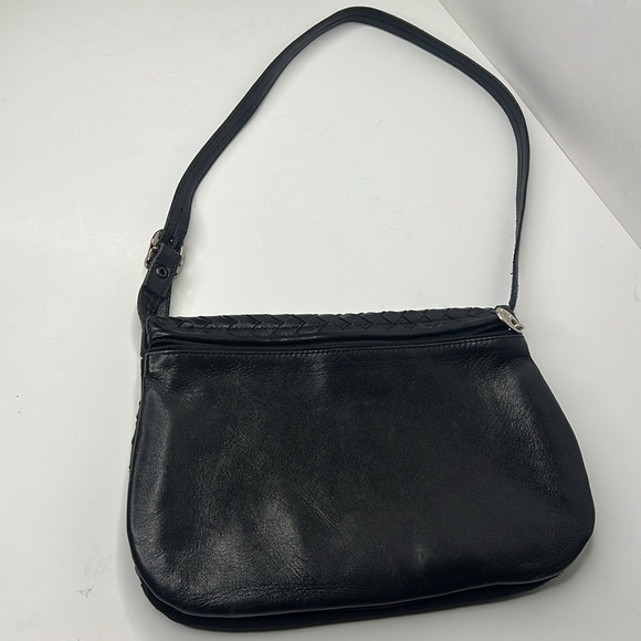 Leather Vintage Intrecciato Shoulder Bag - Made in Italy - Picture 4 of 12